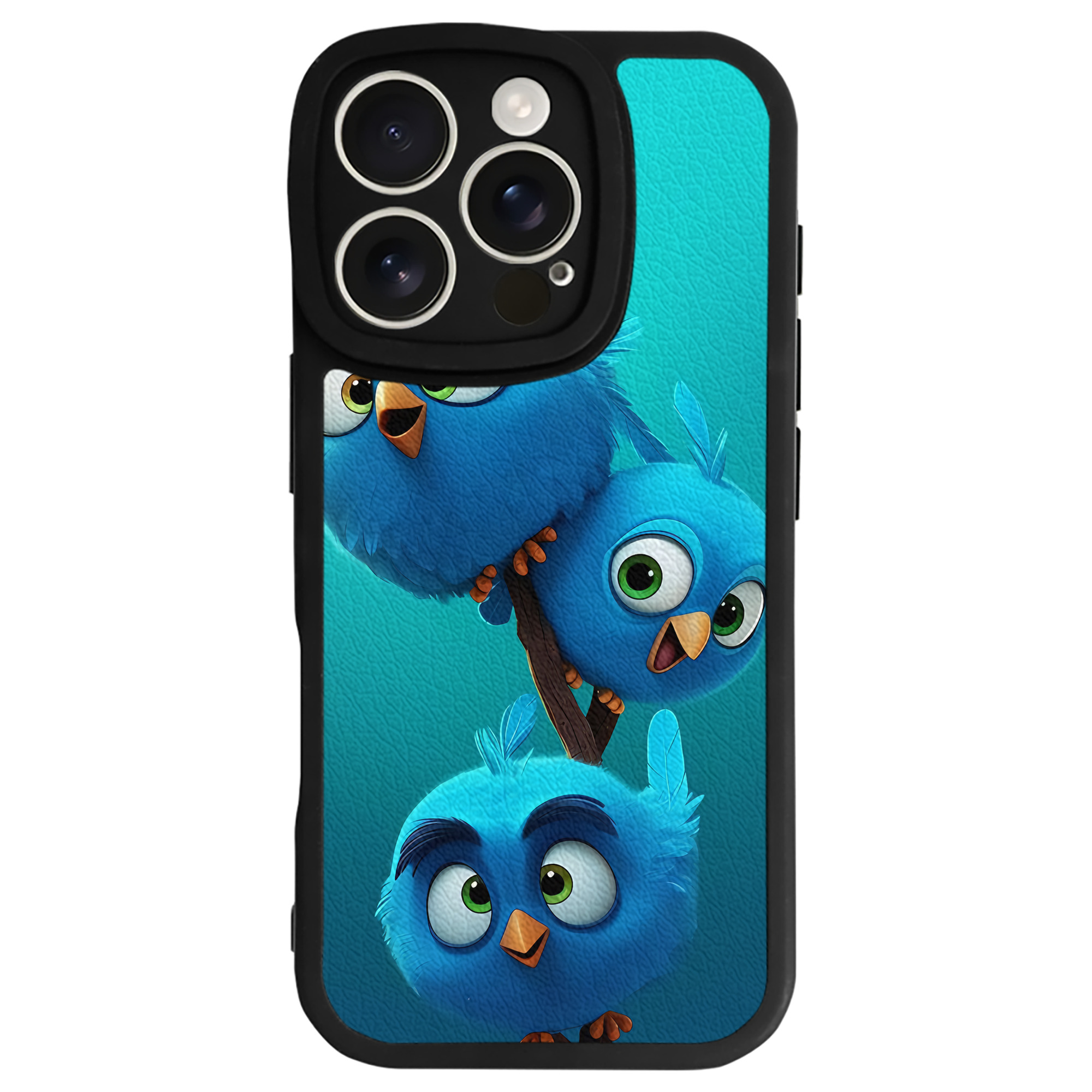 （画像用） Angry Birds アングリーバード 【iPhone 16シリーズ対応】シリコンスマホケース（レザー調） 材質：シリコン
